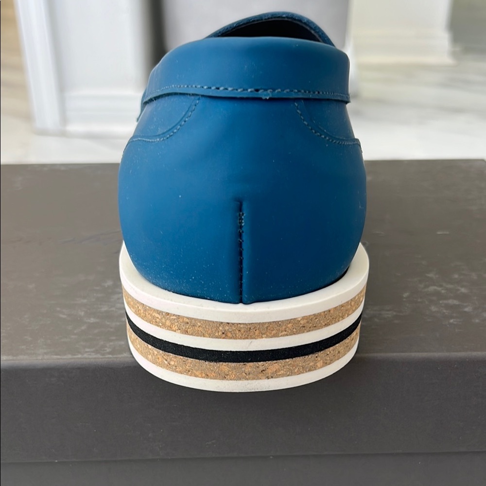 Robert Clergerie Blue Slip-On Loafers - Picture 4 of 9